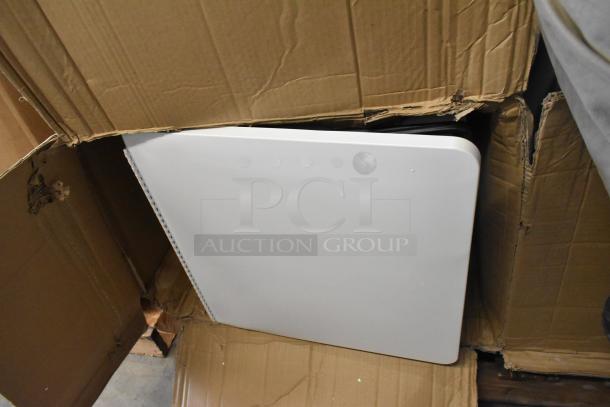 9 scratch and dent items, including Follett bar stool, ice bin, utility sink. New condition, visibly boxed and unopened.