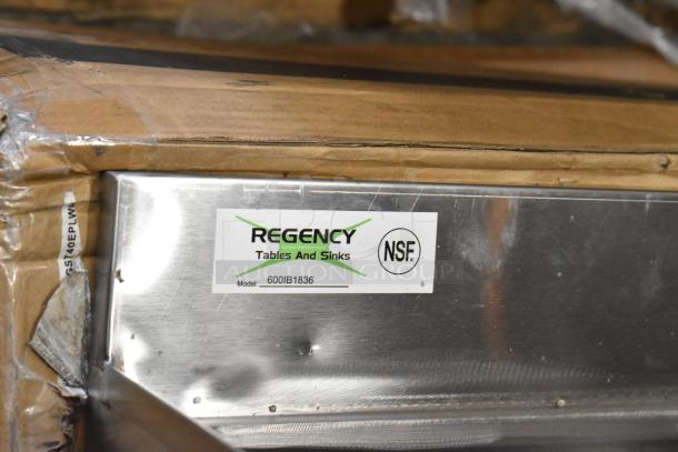 9 new scratch and dent items including Regency utility sink, model 600IB1836, NSF certified, Follett make.