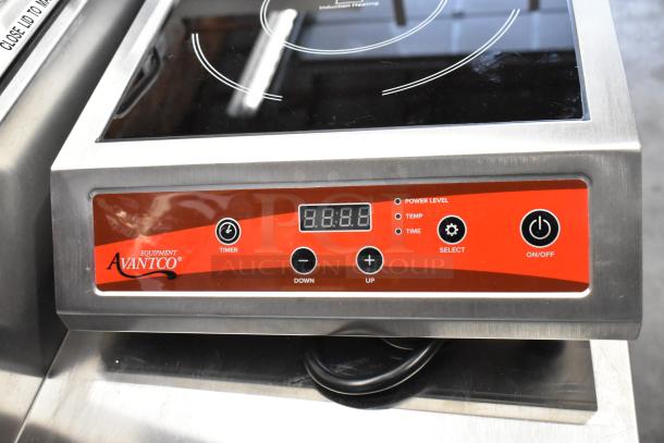 BRAND NEW SCRATCH AND DENT Avantco 177IC3500 Countertop Induction Range, 208-240V, 1 Phase, stainless steel control panel.