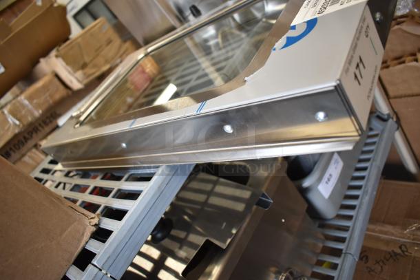 BRAND NEW Garland/US Range 4520312 Mco Door Rt Window Kit, stainless steel frame, visible dents, in packaging.