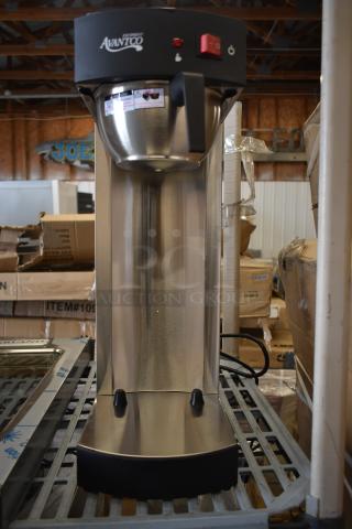 Brand new Avantco 177C15 pourover airpot coffee brewer, 120V, 1 phase. Features stainless steel body, slight scratch and dent.