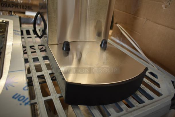 Brand new Avantco 177C15 Pourover Airpot Coffee Brewer, 120V, 1 Phase. Scratch and dent condition, stainless steel finish.