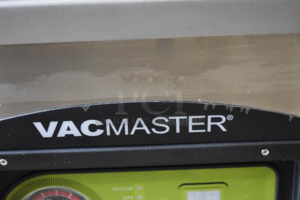 Brand new VacMaster VP230 tabletop vacuum packaging machine with 12 1/4" seal bar. Features visible logo. 115 volts, 1 phase.
