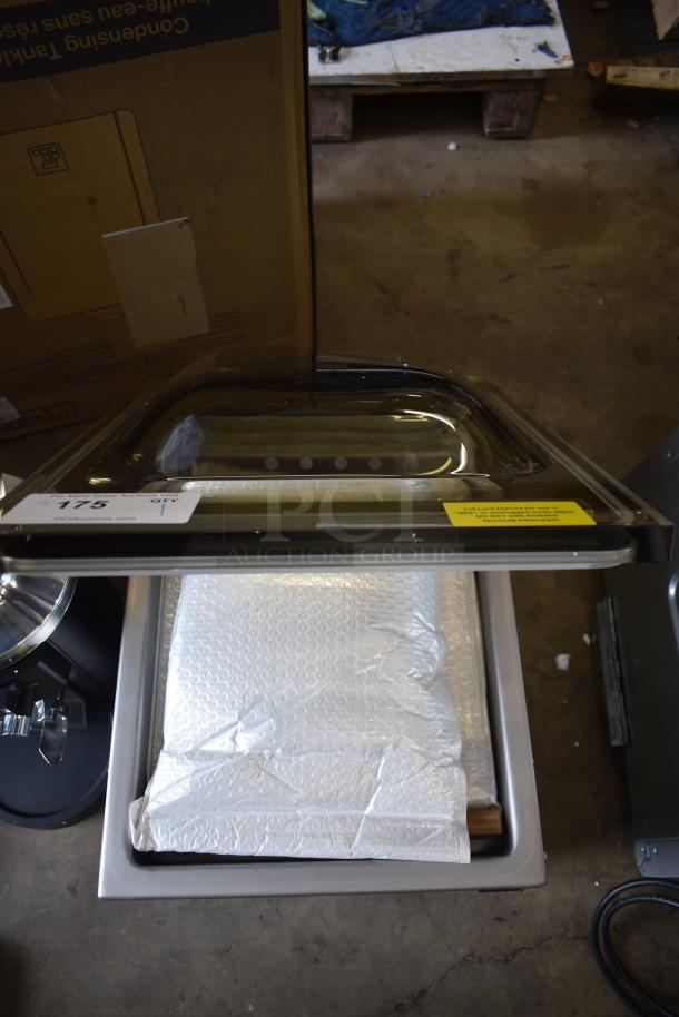 Brand new VacMaster VP230 Chamber Vacuum Packaging Machine with 12 1/4" seal bar. Slight scratch and dent. 115V, 1 phase.