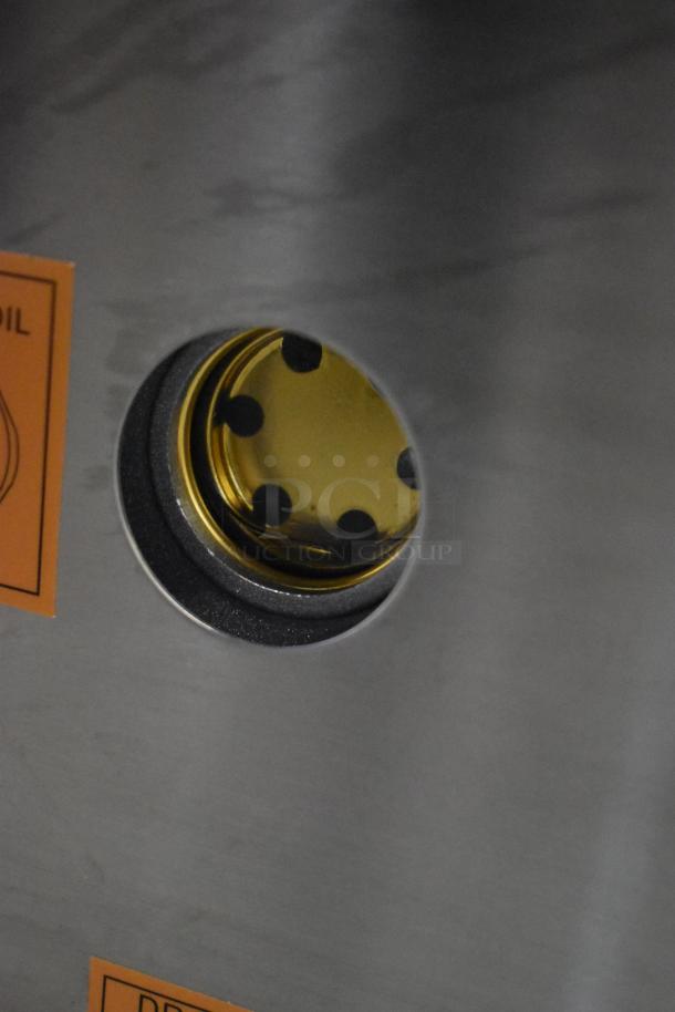 Close-up of VacMaster VP230 chamber and seal, highlighting industrial-grade build and control panel accents. Brand new condition.