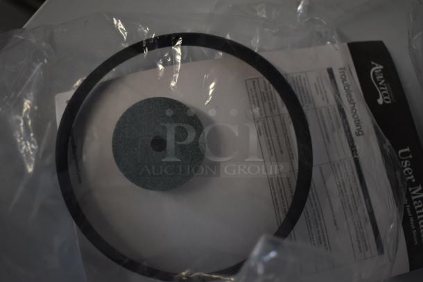 Brand new Avantco 177SL312 12" manual meat slicer, includes user manual, voltage 115V, 1 phase, in original packaging.