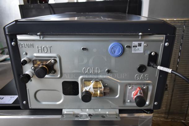 Rinnai CX199i tankless water heater, wall-mounted, new, 199,000 BTU, 11.0 GPM, labeled hot/cold/gas connections.