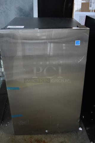 Brand new Danby DAR044A1SSO 4.4 cu. ft. stainless steel outdoor refrigerator. Features minor dents. Solid door, 115V, 1 phase.