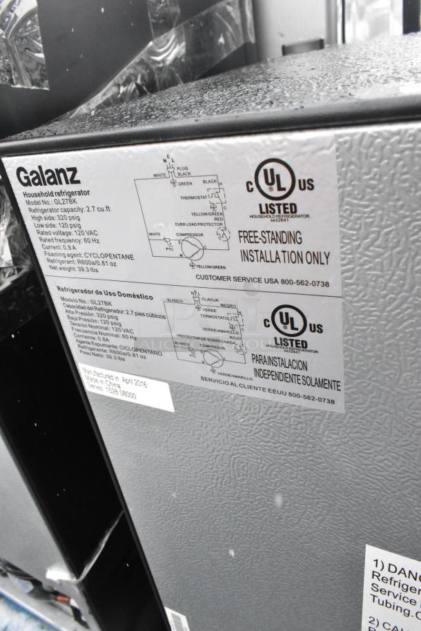 4 mini coolers including models: Haier HC27SW20RB, Galanz GL27BK, Magic Chef HMDR450SE. 120V, 1 phase, 4 times your bid.