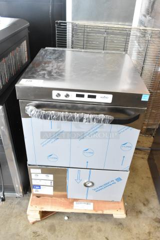 Brand new Mainstreet 541HTUC30 high-temp undercounter dishwasher, 208/240V, 1 phase, with minor scratches and dents.