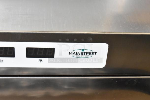 Brand new Mainstreet 541HTUC30 undercounter dishwasher, high-temperature model, 208/240V, 1 phase, with label visible.