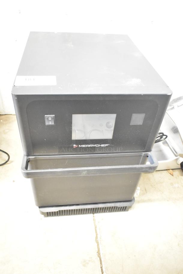 Brand new Merrychef eikon e1s high-speed countertop oven, 208/240V, 1 Phase, minor scratches, front control panel visible.
