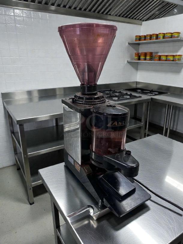 Astra Commercial Espresso Coffee Grinder, premium condition, UL listed, fully tested, model AST-M-GRD-0391, 115V.