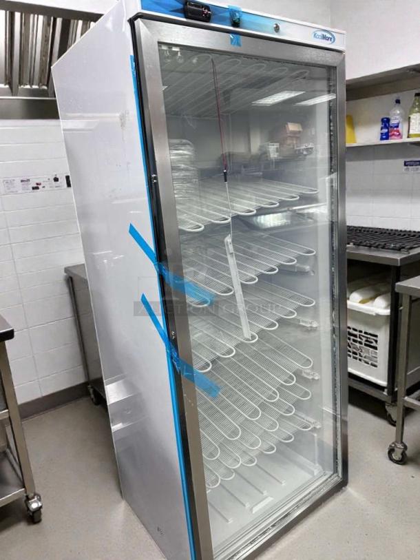 KoolMore KM-FHD20MGD commercial glass door reach-in freezer, immaculate condition, ~20 Cu. Ft., UL & NSF listed.