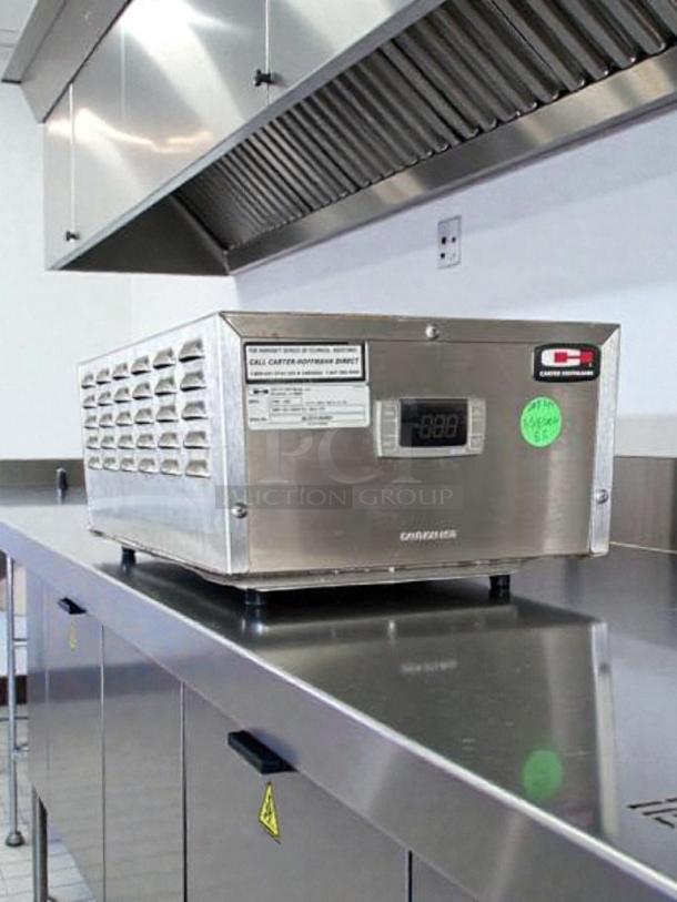 Carter-Hoffmann heated holding cabinet, stainless steel, model KFCVOBH208, excellent condition, UL & NSF listed, fully operational.