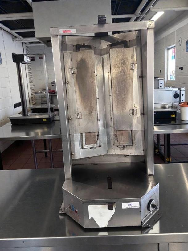 Optimal Automatics 3PG Commercial Vertical Gas Doner/Gyro Broiler, excellent condition, natural gas, UL Listed, fully tested.