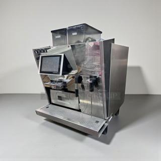 Thermoplan Black&White 3 (BW3) commercial espresso machine, stainless steel, touch screen, dual dispensers, tested, 208V.