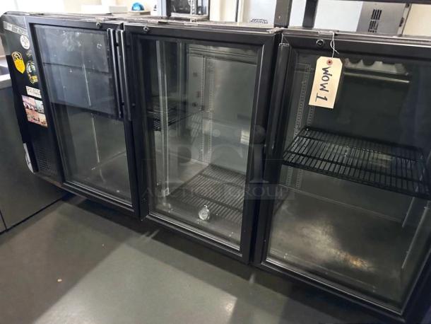 TRUE Commercial Back Bar Glass Door Refrigerator, 72", TBB Series, outstanding condition, fully tested, UL Listed.