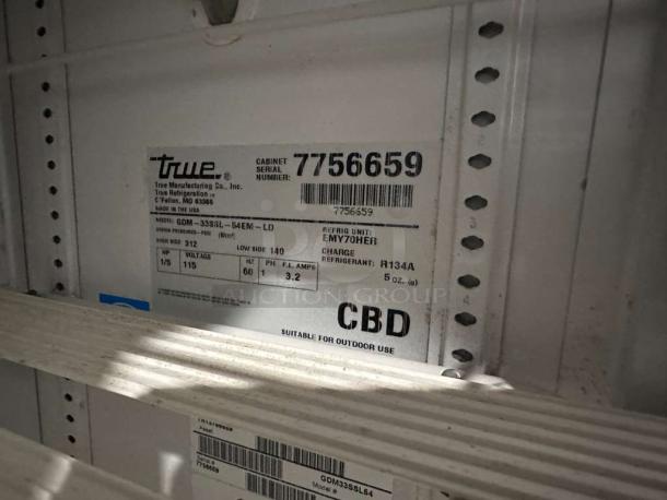 True GDM-33SL-54EM-LD commercial glass door refrigerator. Coca-Cola branded, UL listed, tested, operational, premium condition.