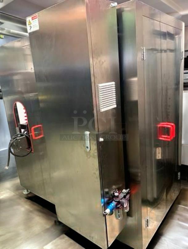 TANG Two-Head Automatic Filling Machine, stainless steel, premium condition, precise for sauces/liquids, fully tested.