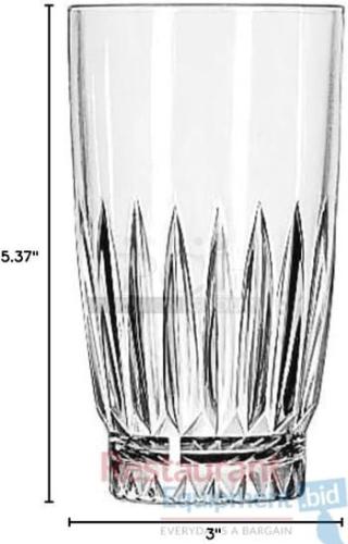 Libbey 15458 Winchester 12 oz DuraTuff beverage glass, pristine condition, 5.37" tall, 3" diameter, set of 36.