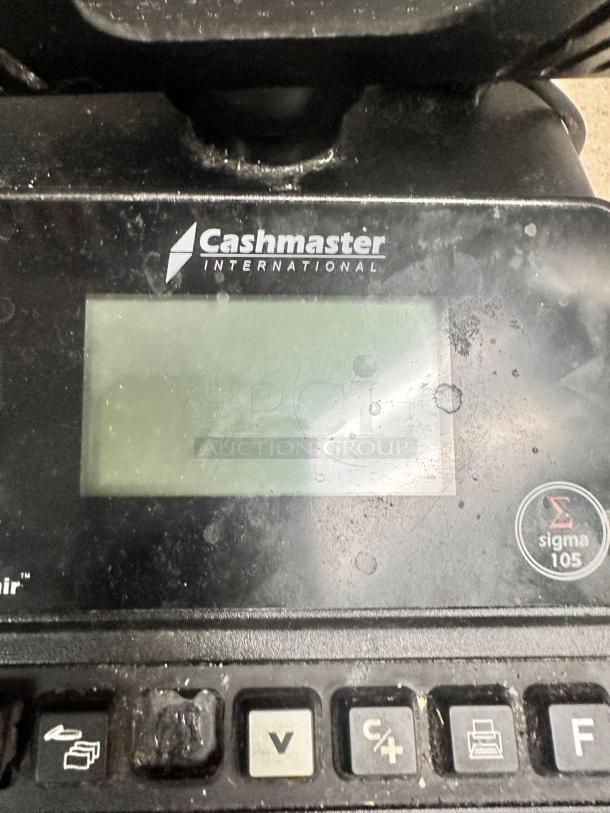 Cashmaster Sigma 105 cash counting machine, outstanding condition, fully tested, visible logo and control panel with buttons.