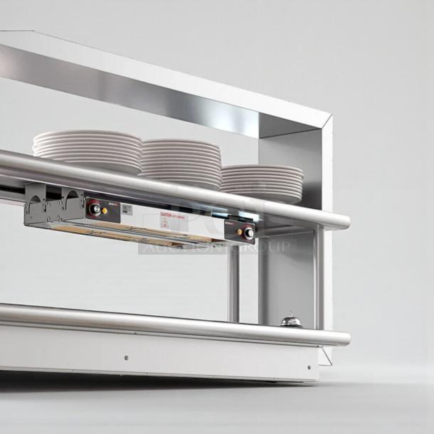 Brand new ServIt 24" Double Strip Warmer, dual infinite controls, 120V/1000W, model SER-S-HOLD-0452, with plates.