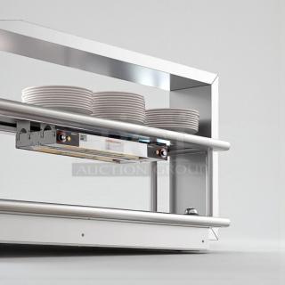 Brand new ServIt 24" Double Strip Warmer, dual infinite controls, 120V/1000W, model SER-S-HOLD-0452, with plates.