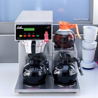 Wilbur Curtis ALPHA-III-S coffee brewer, 3 warmers, hot water faucet, UL/NSF listed, premium condition, fully operational.