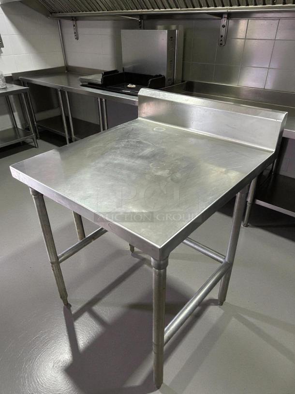 Eagle Group T3030GTE-BS 30" x 30" stainless steel work table, 4½" backsplash, fully tested, excellent condition.