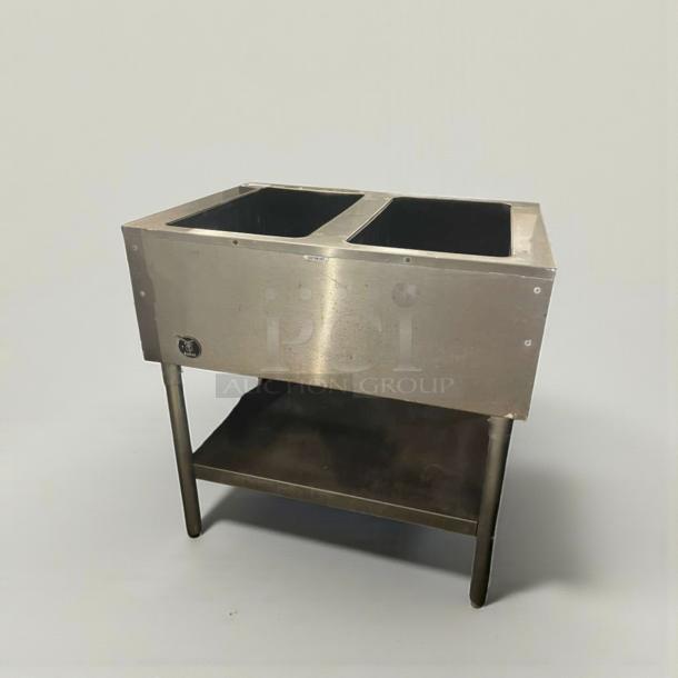 Eagle Group Waterless Hot Food Table, model EAG-L-HOT-0096, in exceptional condition. Two wells, manual controls.