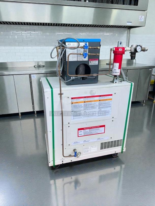 Superior condition Powerex oil-less scroll air compressor with SPX Hankison HPR5-10 air dryer, fully tested and working, 115V.