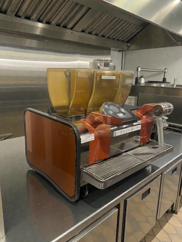 Premium commercial espresso machine with integrated grinder, model ESP-L-COF-0082. Fully tested, excellent condition.