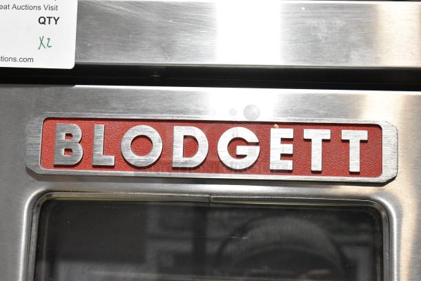 Blodgett Zephaire-100-E convection oven with view-through door, thermostatic controls, and commercial casters.