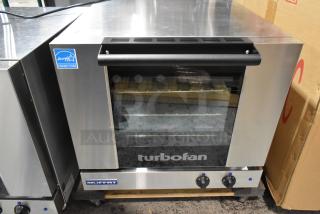 BRAND NEW 2024 Moffat Turbofan E23M3 convection oven, half-size, 208V, 1 phase, slight scratch and dent, ENERGY STAR certified.