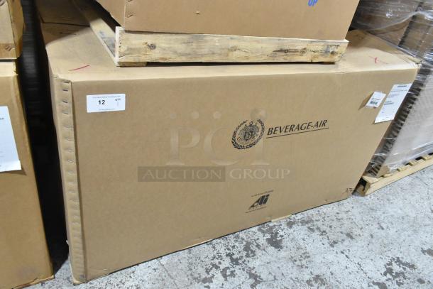 Brand new Beverage Air UCFD60AHC-4 commercial freezer in packaging. Features 4 drawers, 115 volts, 1 phase. Box shows minor wear.