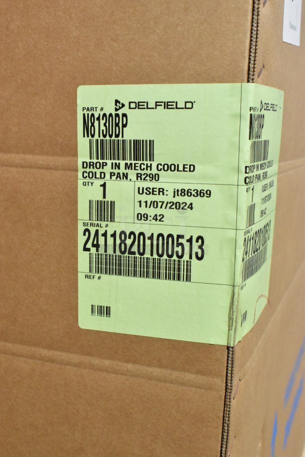 BRAND NEW 2024 Delfield N8130BP Two Pan Refrigerated Cold Food Well in box, 115V, 1 phase, scratch and dent condition.