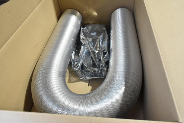Brand new scratch and dent 95000021 built-in fresh air kit in box, featuring flexible ductwork, ready for installation.