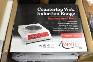 BRAND NEW Avantco 177IWC35 Wok Induction Range, Stainless Steel, 208-240V, 10 power levels, 2024 Model, Scratch and Dent.
