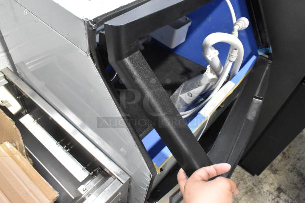 Avantco UC-F-280-A undercounter ice machine, new with scratch and dent. Visible interior components. Model 194UCF280A.