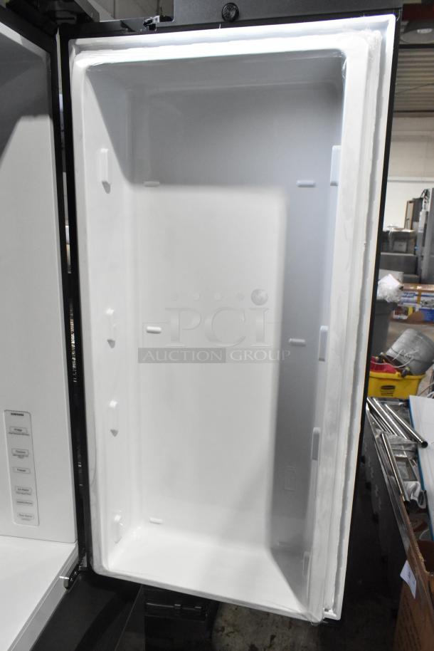 Brand new 2025 Samsung RF29BB8600QL French Style cooler, scratch and dent, features drawer freezer, 115V, 1 phase.