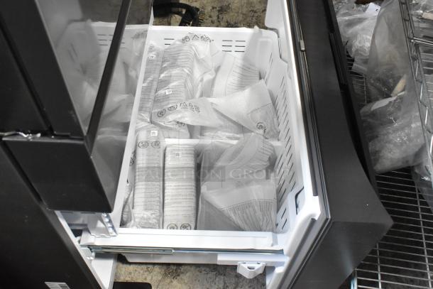 2025 Samsung RF29BB8600QL French Style Cooler with drawer freezer. Scratch and dent condition, brand new. 115V, 1 Phase.