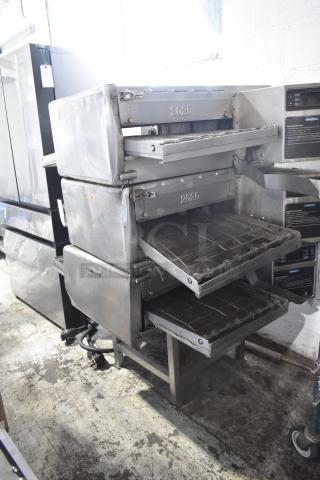 Turbochef HhC2020 commercial electric conveyor ovens, 3 units, stainless steel, 208/240V, 3-phase, used condition.