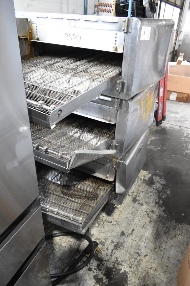 3 Turbochef HhC2020 rapid cook ovens, stainless steel, 208/240V, 3-phase, electric conveyor, 2017 model, good condition.