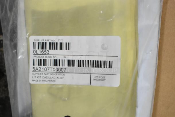 Label for APC Uninterruptible Power Supply, part number OL1653, serial 5A2107T00007, indicates it's a Cadillac XL EP kit.