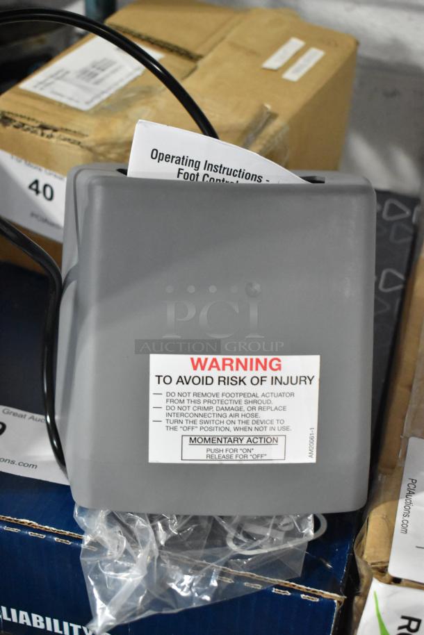 Brand new Avantco thermocouple for QS-HD3300D, QS-HD3300B, QS-HD1800A. Includes foot pedal with warning label.