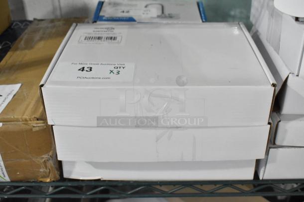 3 new AvaMix dicing grids in packaging, labeled "Scratch and Dent," quantity 3. Boxes stacked, white labels visible.