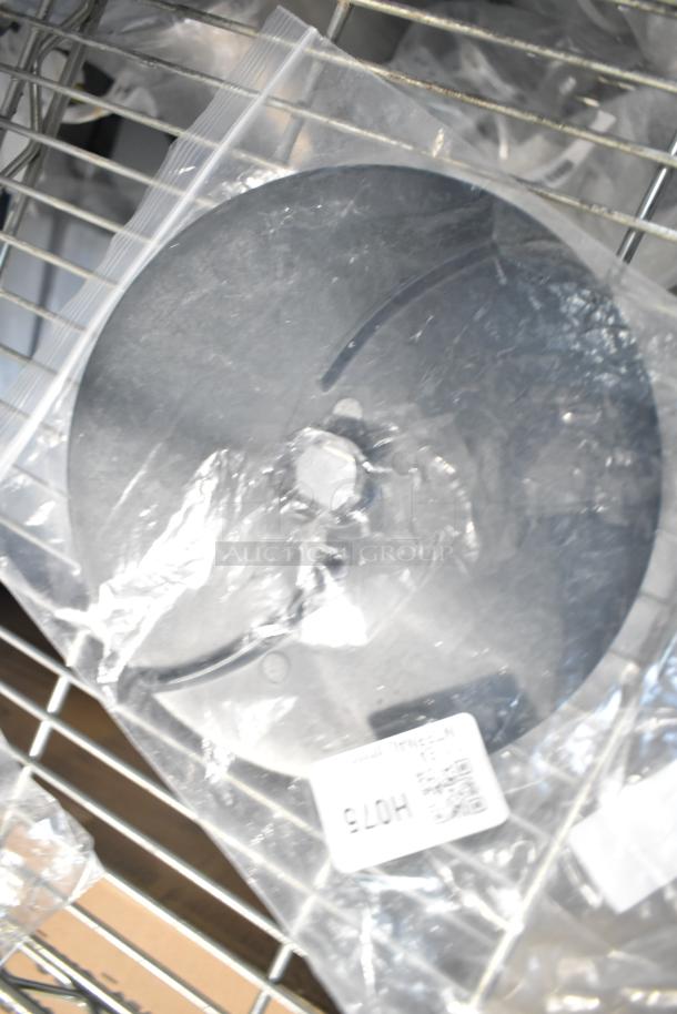 8 brand new scratch and dent items, including a carbon filter and spring connection. Labeled "H076" on packaging.