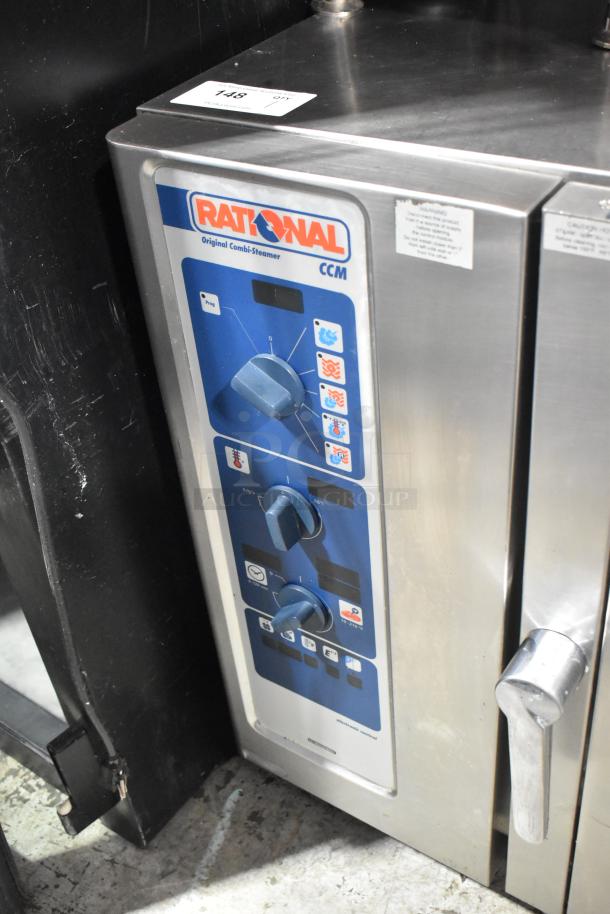 Rational CCM Commercial Combi Convection Oven, featuring dial controls and visible brand logo, in good condition.