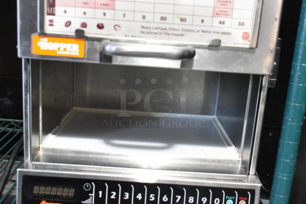 2022 Menumaster OC24HBK Commercial OnCue Microwave Oven, 208/240 Volts, 1 Phase, stainless steel, digital controls, used condition.